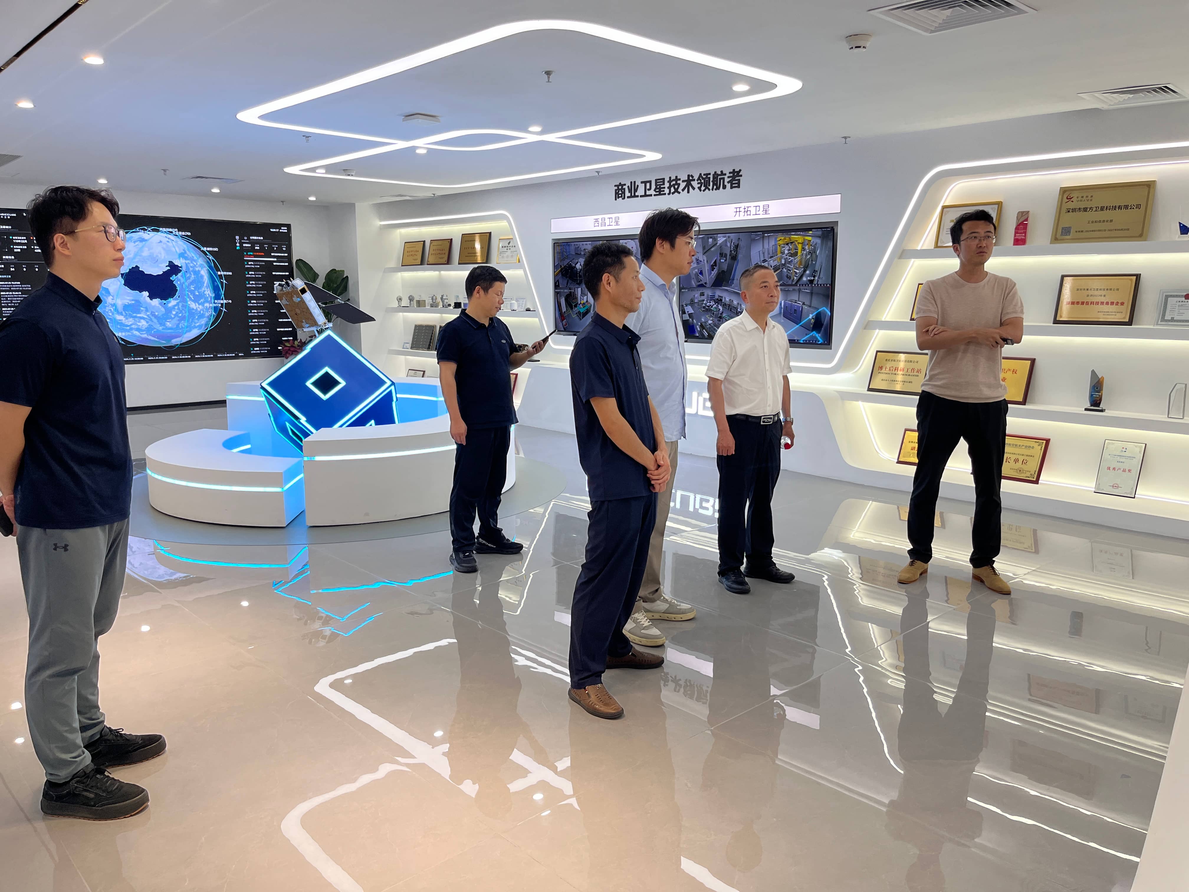 深圳市魔方卫星科技有限公司考察交流